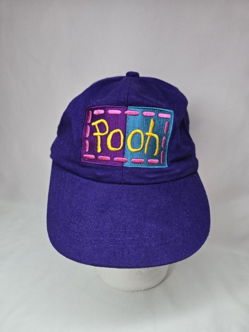 VTG KC Caps Disney’s Winnie The Pooh Film Promo Strapback Hat Cap 90s Purple